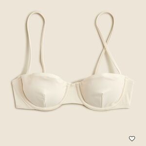 J. Crew cream balconette bikini set